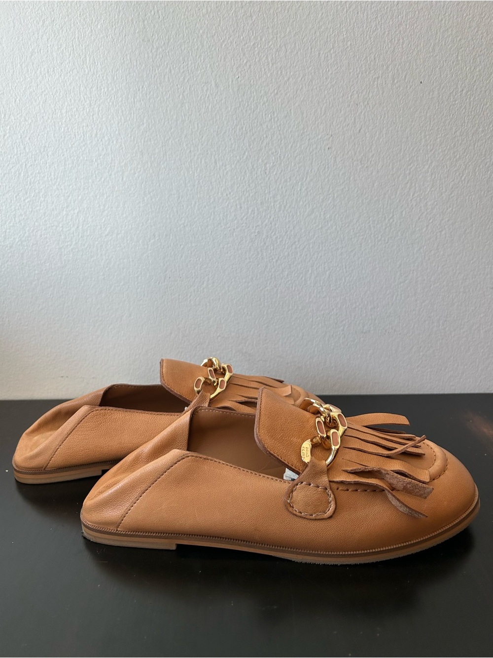 SEE BY CHLOÉ Fringe Flap Loafers in tan - Picture 3 of 15